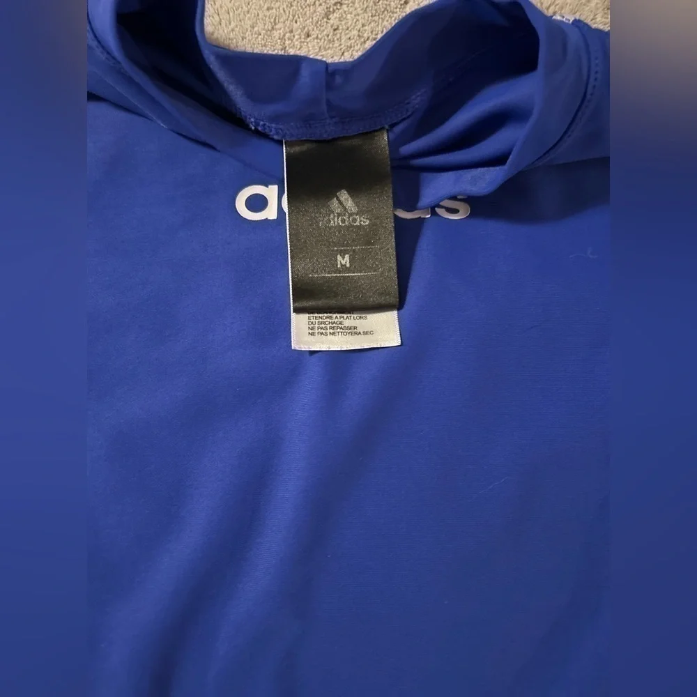 Adidas boys royal blue rashguard, size M